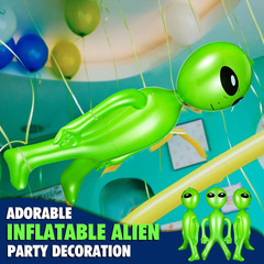 3PCS 63″ Giant Inflatable Green Alien, Blow Up Decoration for Party & Holiday