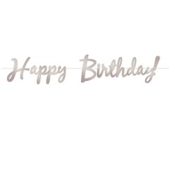 Beistle Foil Happy Birthday Streamer – Silver | Party Supply | Decoration