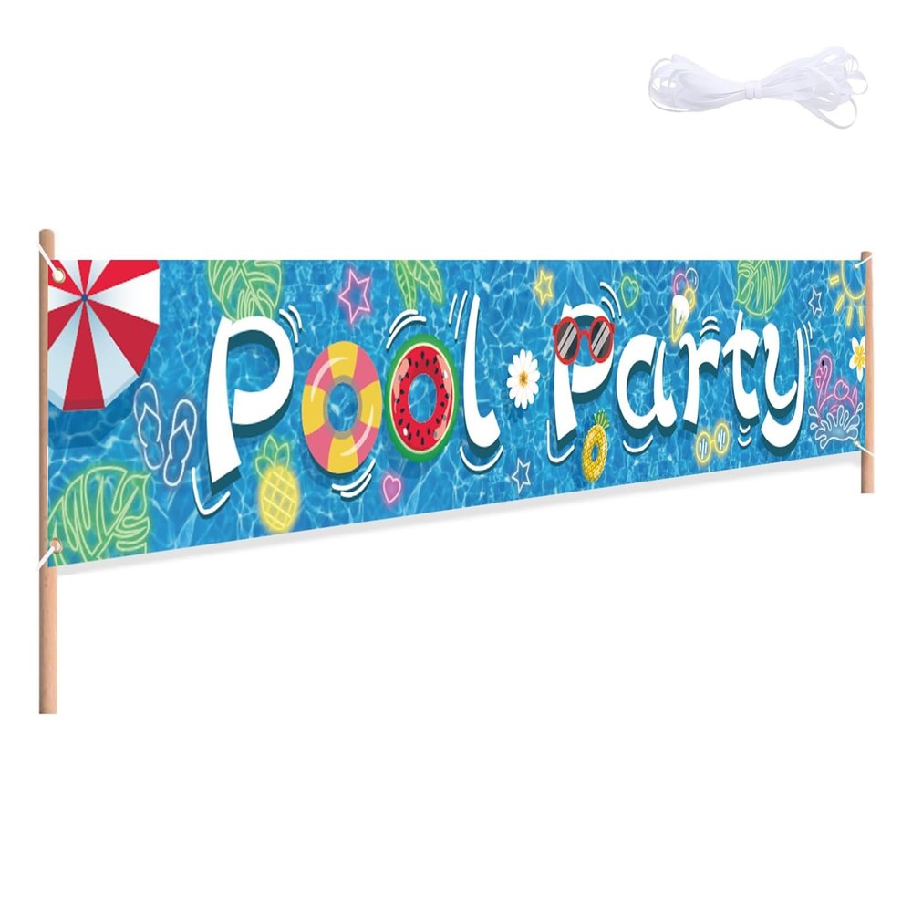 Colorful Birthday Backdrop Banner for Party, Large Photo Background Decoratio…