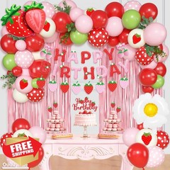 Ouddy Life Strawberry Decorations Red