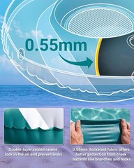 Pool Float Adult, River Tubes for Floating Heavy Duty, River Floats with Mesh Bo