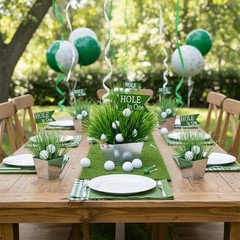 8 Set 162 Pcs Party Table Decorations Sport Themed Party Centerpieces 8 Metal…