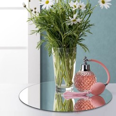 12″ Round Mirror Plates, Glass Flat Mirrors, Circle Mirror Candle Plates for …