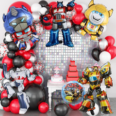 6 transformers foil balloon party happy birthday supplies decoration bumblebee