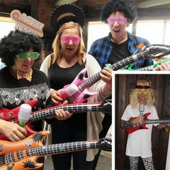 Inflatable Rock Star Toy Set 18 Pack Guitars Mics Glasses Party Props