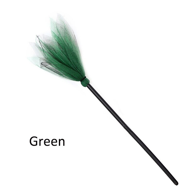 Halloween Witch Plastic Brooms Kids Flying Broomstick Cosplay Decoration Party