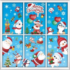 168 Pcs Christmas Window Decorations – Merry Clings White