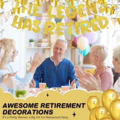 Pre Strung the Legend Has Retired Glitter Banner 9.8 ft Retirement Banner Retire