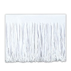Beistle 15″ x 10′ 6-Ply Tissue Fringe Drape White 1pack Banner/Decoration