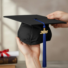 9″ Class of 2026 Graduation Cap Tassel with Charm Congrats Grad Gown Accessory