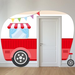 Summer Camping Door Cover Decoration Large Camper Shaped Door Banner Camping …
