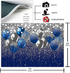 Royal Blue Glitter Backdrop for Birthday Wedding Prom Graduation Photography …