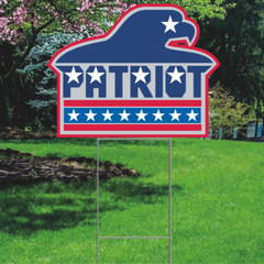 YS3032 Patriot Stars Stripes Eagle Politics Plastic Outdoor Yard Sign Decoration