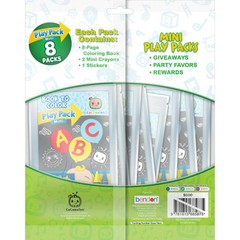 COCOMELON MINI COLORING PLAY PACKS 8 PACK NEW SEALED BIRTHDAY PARTY