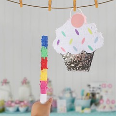 Holiday Decoration Surprise Candy Party Pinata Ice Cream Cake Pinata w/ Stick