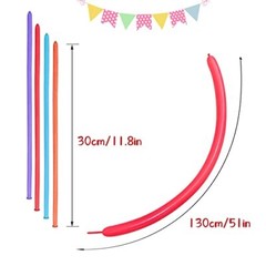 Globos largos de látex, 260Q de colores surtidos, globos largos mágicos