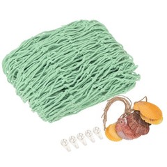 Decorative Fishing Net 40″x80″ Fish Net DECOR with Shell Light Green