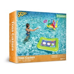 2 Sets Inflatable Pool Toss Game Combo Set Includes Ring Toss & Corn-Toss Gam…
