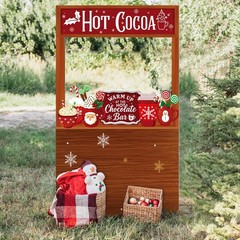 CroBlissful Hot Chocolate Bar Decor Sign Bar Supplies 4 x 2.3 ft Cardboard