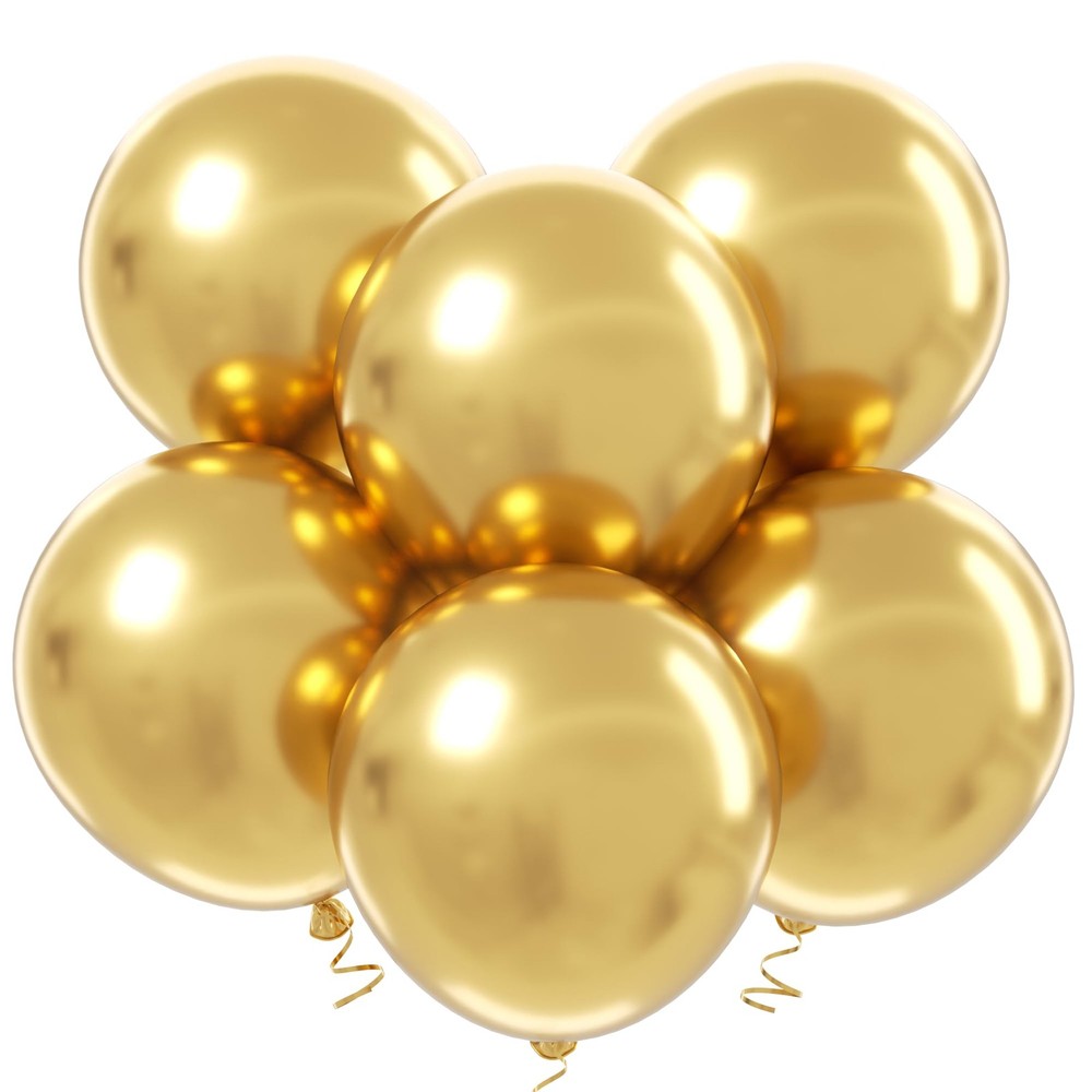 18 Inch Metallic Gold Balloons – 35Pcs Large Thick Gold Balloons Big Round Ch…