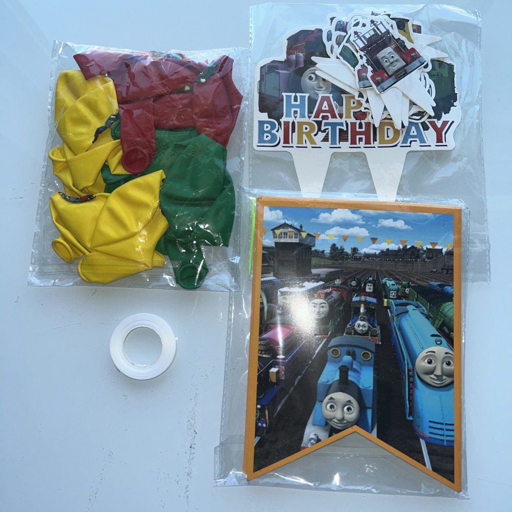 Thomas & Friends Party Decorations Banner Balloons Swirls Birthday Set🔵1N