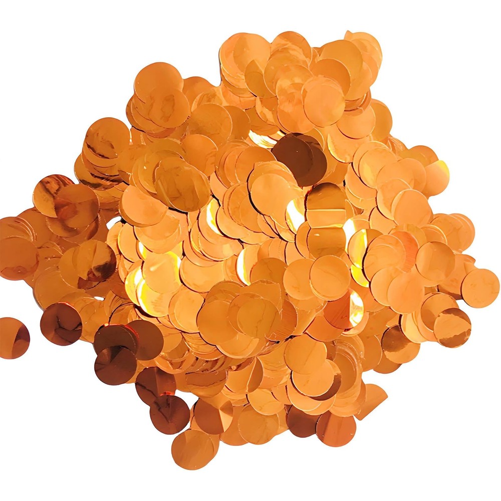 0.59 Inch Orange Table Confetti Metallic Foil Wedding Birthday Party 2.12 oz