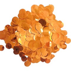 0.59 Inch Orange Table Confetti Metallic Foil Wedding Birthday Party 2.12 oz
