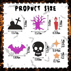 200 PCS Halloween Confetti Decorations for Table, Halloween Bats Skull Sequin…
