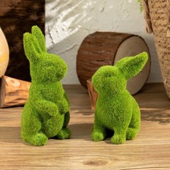 GatheringRain Easter Bunny Decorative Ornament Small 2pcs Standing+sitting