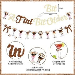 A Tini Bit Older Decorations, Gold Brown Glitter Tiny Bit Older Banner Balloo…