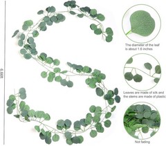 Artificial Eucalyptus Vines Garland for Table Room Decor(9 Pack 60ft) Green