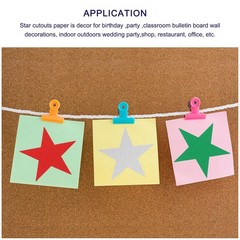 Glitters Star Cutouts Paper Five Star Confetti Cutouts for Birthday Party Cla…