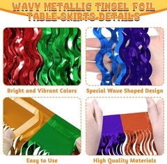 Cinco De Mayo Decorations, 2 Pack Fiesta Table Skirts Supplies for Fiesta Par…