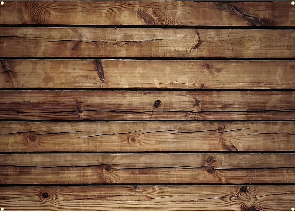Peryiter Wood Backdrop Wooden Wall Background Rustic Backdrop Durable Polyester