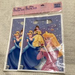 Vtg Party Express Disney Princess Birthday Banner & Lot / 2 Treat Loot Bags NIP