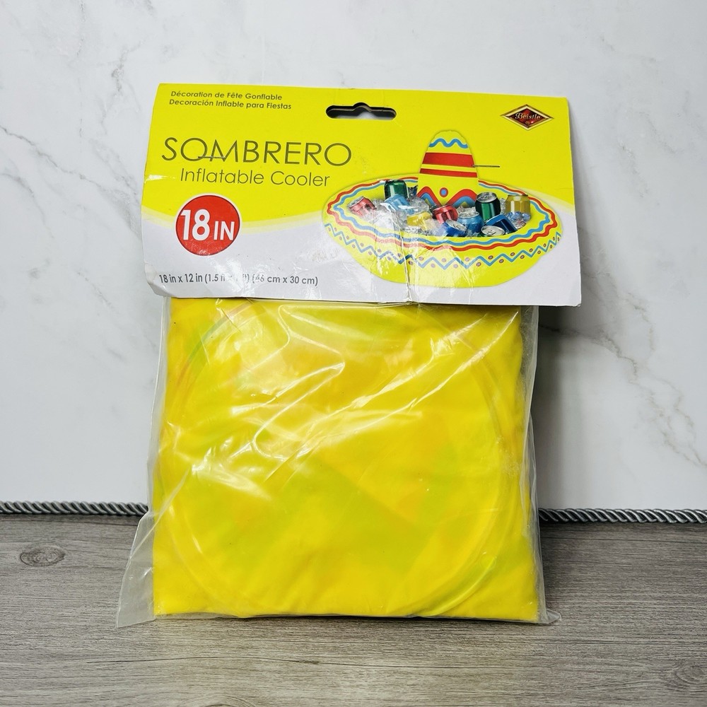 Sombrero Cooler Cinco De Mayo Party Beer Mexico Table Top Pool Inflatable New