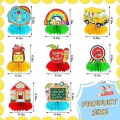 8 PCS Back to School Decorations First Day of Kindergarten Items | Paper Honeyco