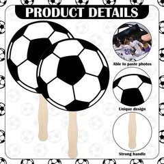 12 Pcs Soccer Picture Frame Soccer Shaped Fans Handle Double Sided Photo Prop…