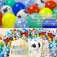Toy Inspired Story Party Decorations, 68Pcs Red Green Yellow Blue Cloud Cartoon