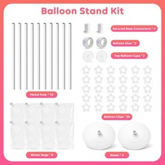 Adjustable balloon column kit set of 2, 78 Inch balloon tower Reusable Metal …