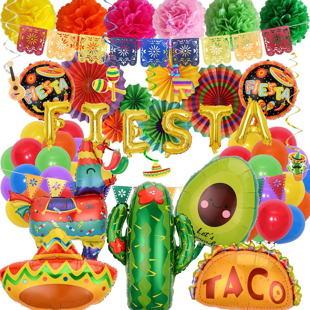 Cinco De Mayo Party Decorations, Mexican Themed Party Supplies Papel Picado Bann