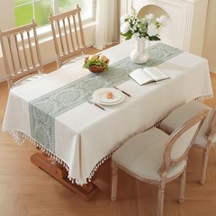 Pahajim Rectangular Cotton Linen Tablecloths Farmhouse Outdoor Table Cover