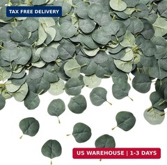 WILLBOND 400+ Pcs Eucalyptus Leaves, Fake Eucalyptus Petals Boho Wedding Table D