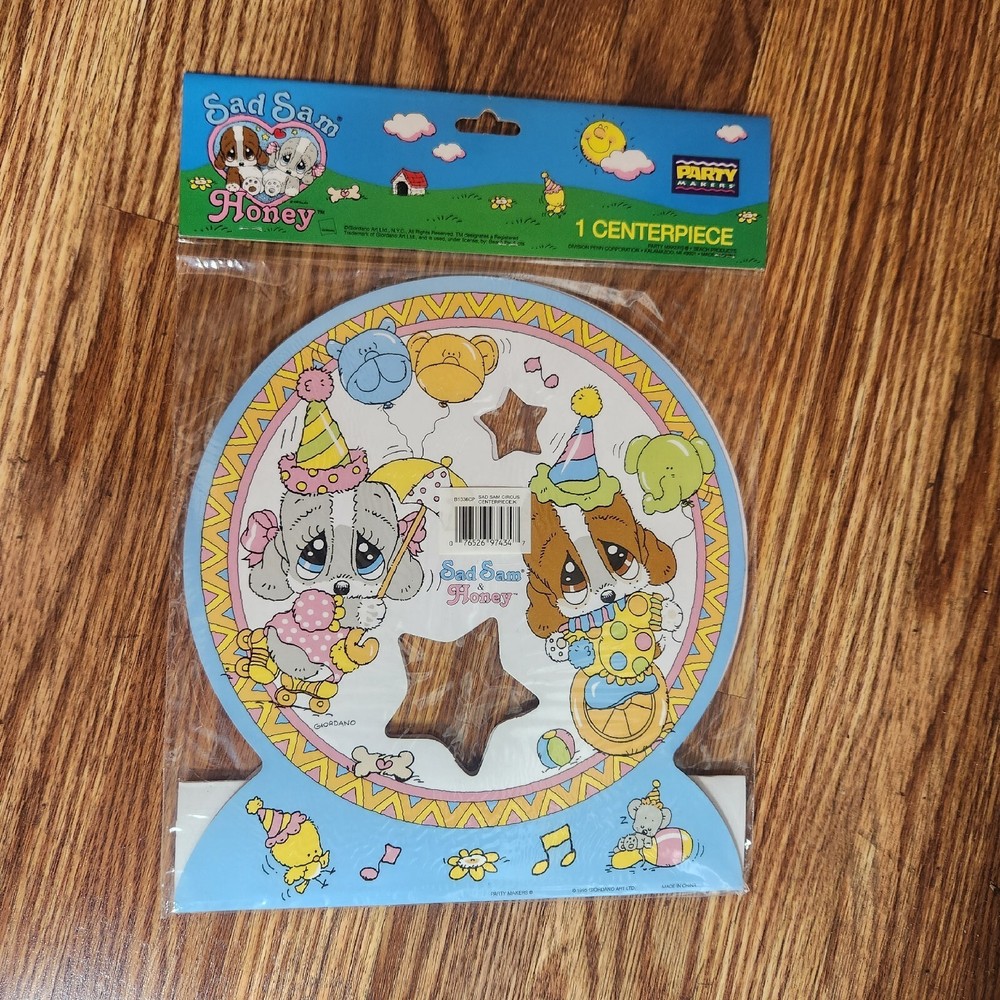 Vintage Sad Sam And Honey Giordano Art Birthday Centerpiece New Unused