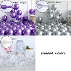 Winter Wonderland Decorations, 162Pcs Snowflake Blue Purple Balloons Arch Gar…