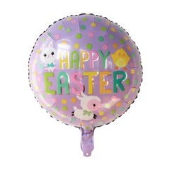 Happy Easter Bunny Balloons 3-Pack Purple Party Decor balloons
