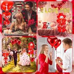 Valentines Balloons,Valentines Day Decorations,Happy Anniversary Balloons,I Love