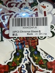 New 16 Pack Christmas Papers Glasses Decorating Multicolor Ornate Decor Kids