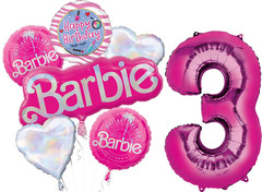 Barbie California Dreaming 3Rd Birthday Party Supplies Balloon Bouquet Decoratio