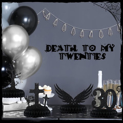 8 Pack Death to My 20S Decorations Rip 20S Birthday Decorations Gothic 30Th Birt